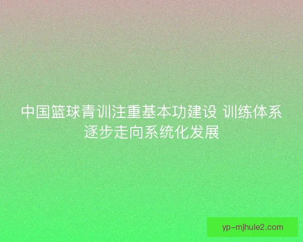 中国篮球青训注重基本功建设 训练体系逐步走向系统化发展 中国篮球青训注重基本功建设 训练体系逐步走向系统化发展