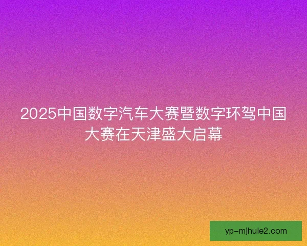 2025中国数字汽车大赛暨数字环驾中国大赛在天津盛大启幕 2025中国数字汽车大赛暨数字环驾中国大赛在天津盛大启幕